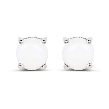 1.18 Carat Genuine Opal .925 Sterling Silver Earrings  DestGlow