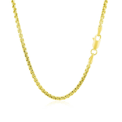 2.4mm 14k Yellow Gold Round Box Chain by Bids.com