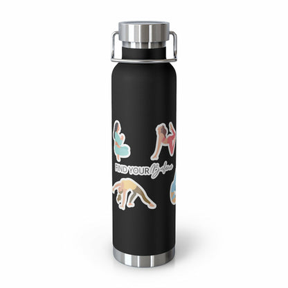 Yoga Poses Find Your Balance Insulated Bottle - 22oz Stainless Steel Vacuum Flask
