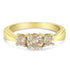 10K Yellow Gold Three Stone Diamond Band Ring (1.00 cttw, J-K Color, I2-I3 Clarity) by Bids.com