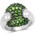 1.82 Carat Genuine Chrome Diopside .925 Sterling Silver Ring by Bids.com