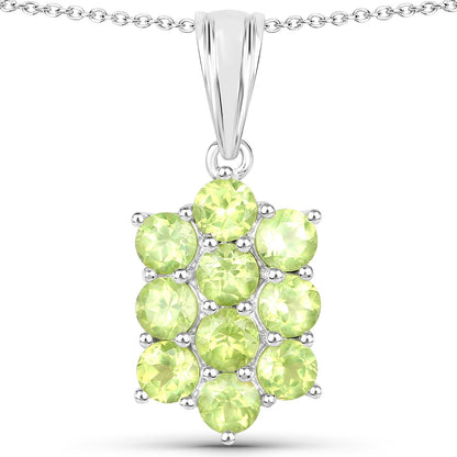 6.80 Carat Genuine Peridot .925 Sterling Silver 3 Piece Jewelry Set (Ring, Earrings, and Pendant w/ Chain) by Bids.com