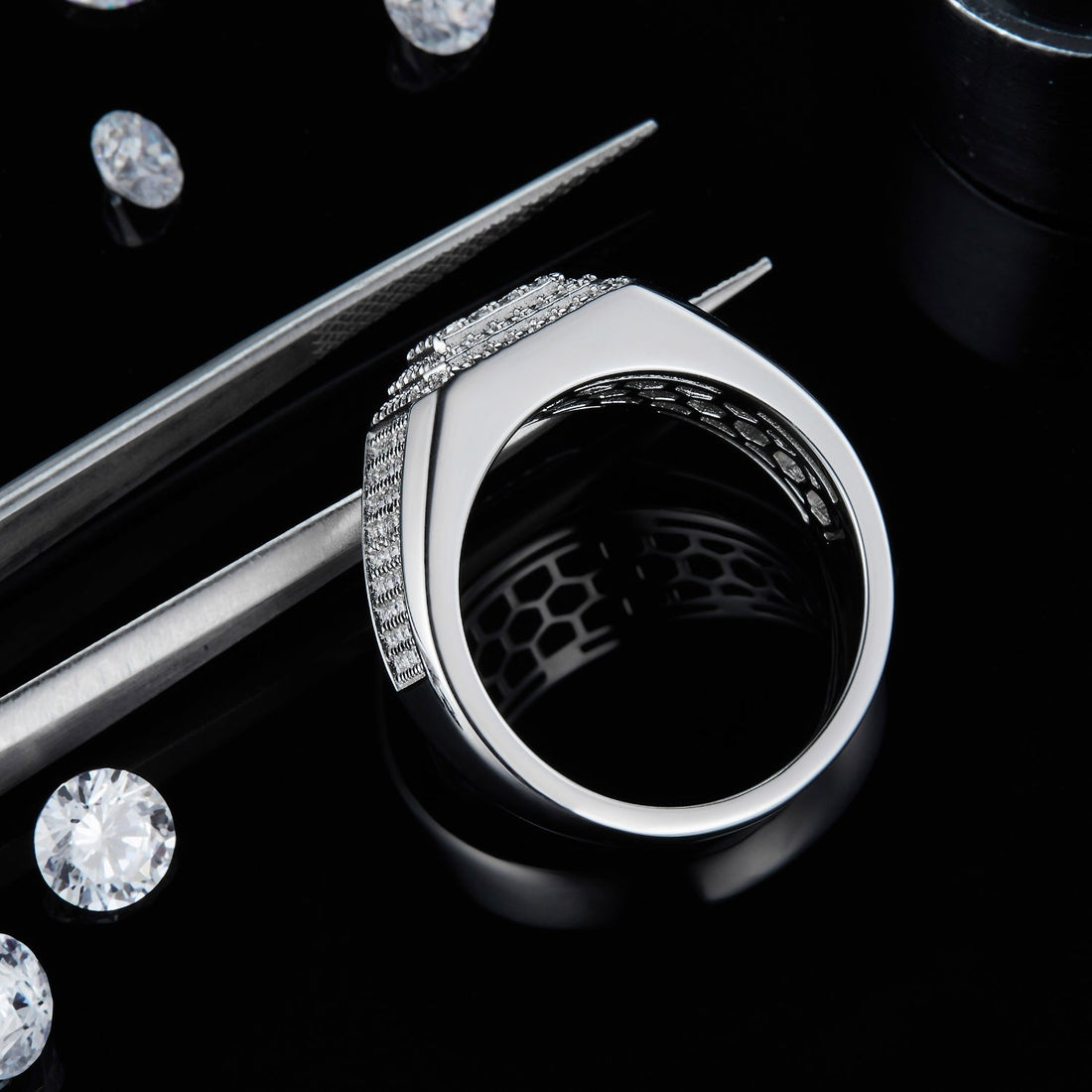 Sparkala™ Platinum Over Pure Sterling Silver Ring - DestGlow