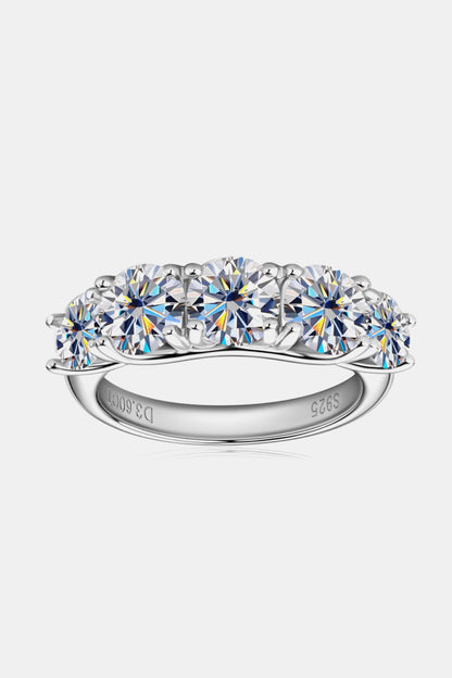 1 Carat Sparkala™ Platinum Over Pure Sterling Silver Half-Eternity Ring by Sparkala