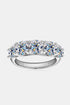 1 Carat Sparkala™ Platinum Over Pure Sterling Silver Half-Eternity Ring by Sparkala