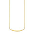 14k Yellow Gold Necklace with Polished Curved Bar Pendant by Bids.com