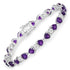 9.56 Carat Genuine Amethyst and White Diamond .925 Sterling Silver Bracelet by Bids.com