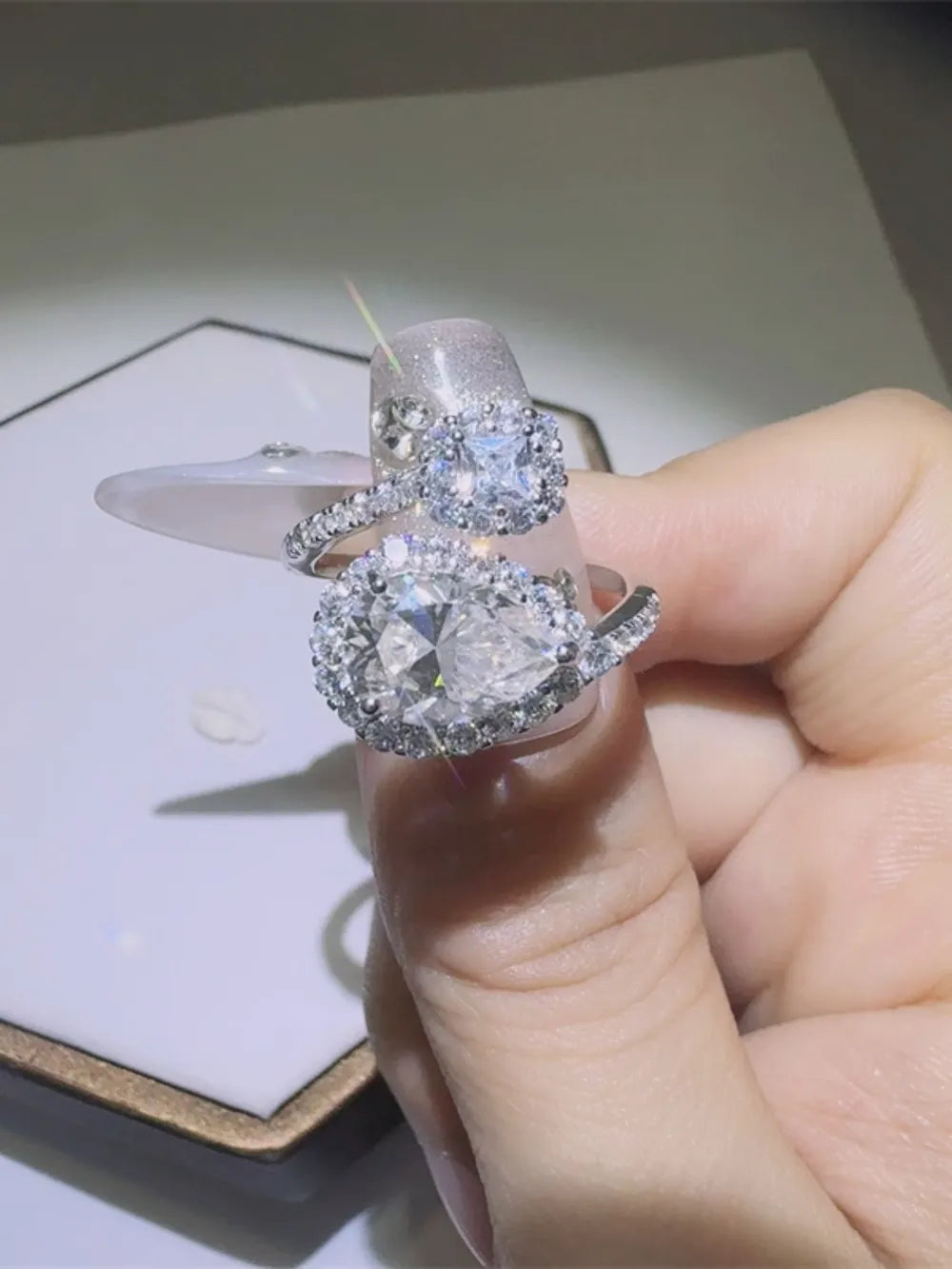 2 Carat Sparkala™ 925 Sterling Silver Bypass Ring by Sparkala