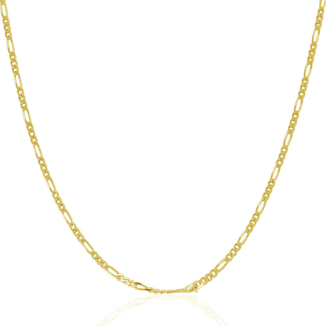 14k Yellow Gold Solid Figaro Chain 1.9mm by Bids.com