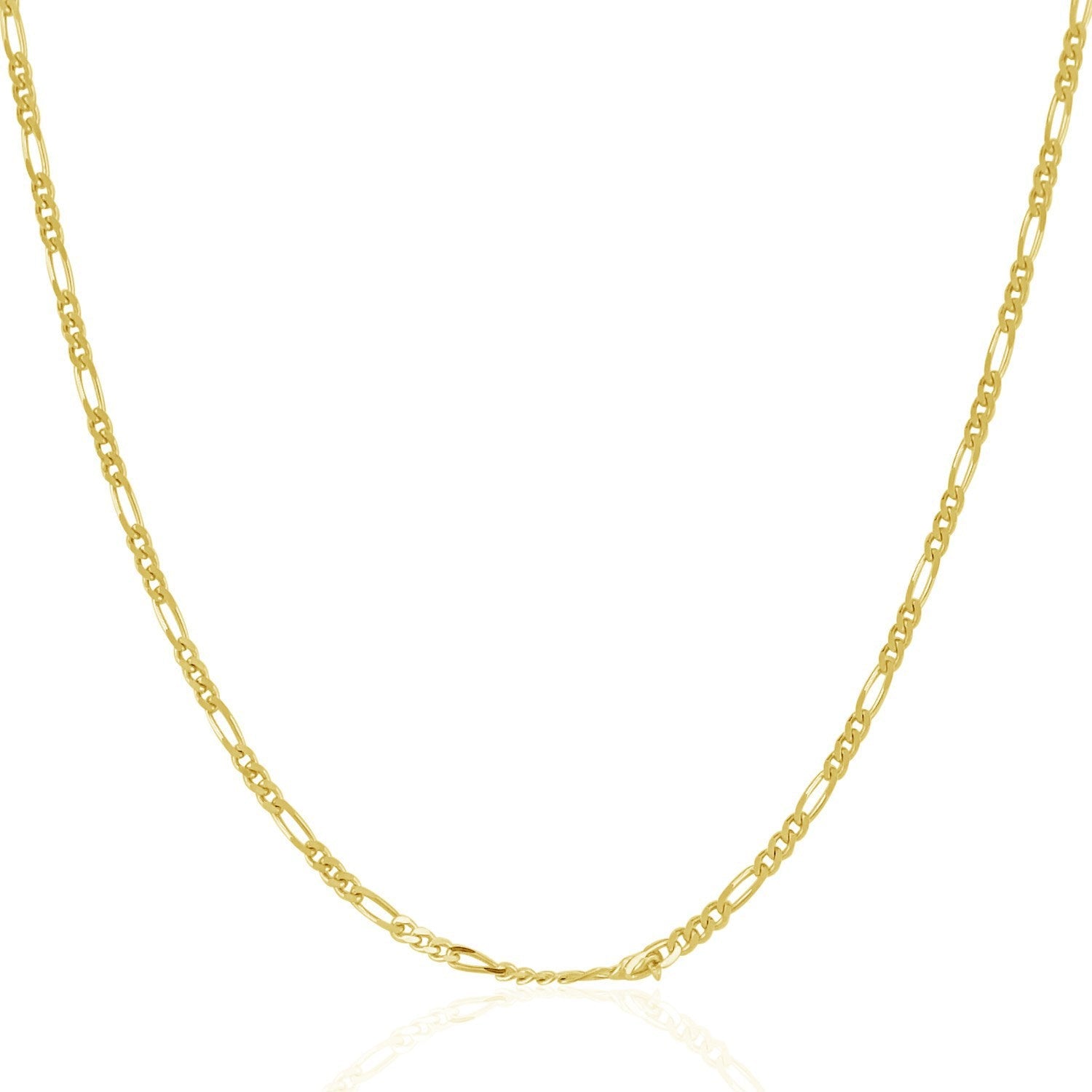14k Yellow Gold Solid Figaro Chain 1.9mm by Bids.com