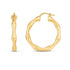 14k Yellow Gold Large Bamboo Hoops  DestGlow