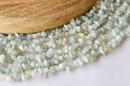 Uncut Raw Amazonite Crystal Chip Beads for Necklace (Alignment Of Chakra and Trust)  DestGlow
