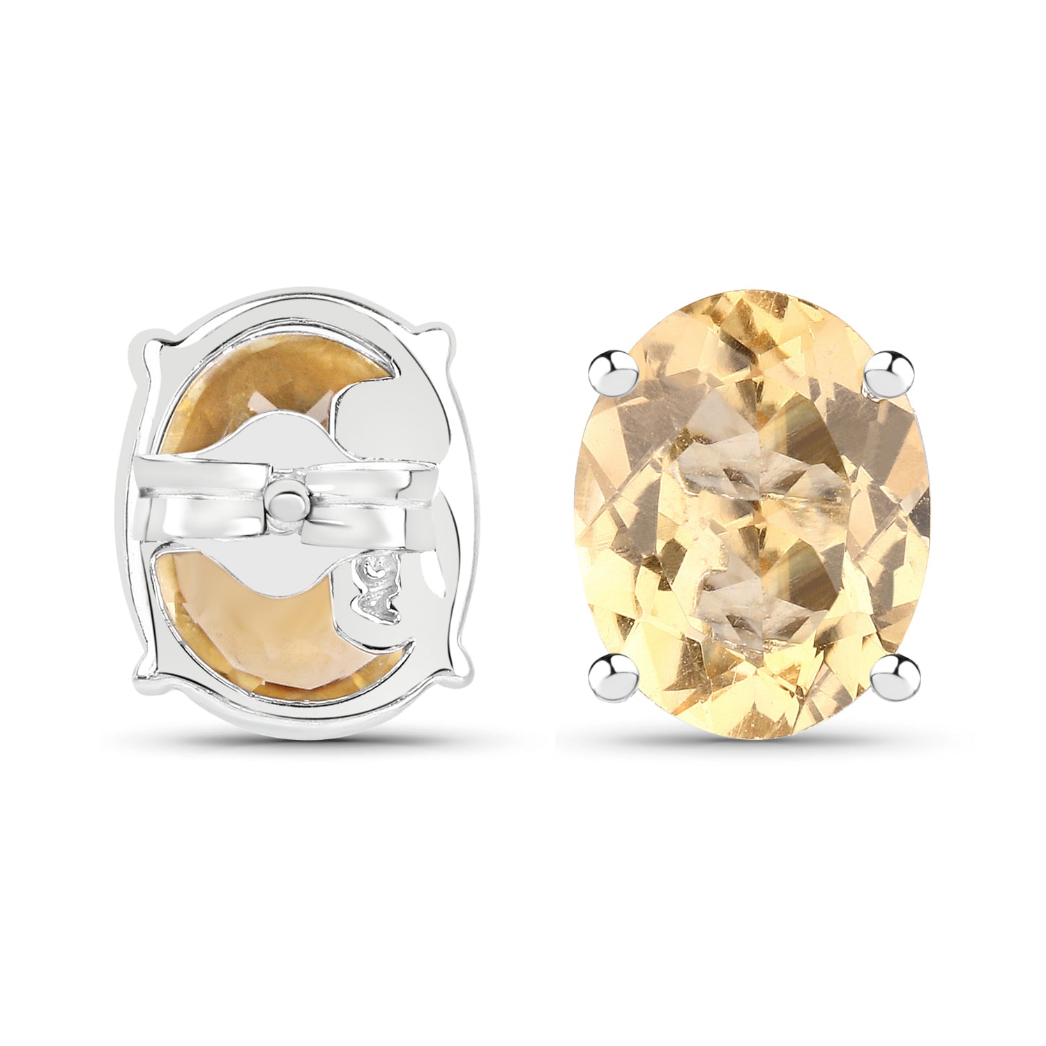 5.00 Carat Genuine Citrine .925 Sterling Silver Earrings  DestGlow