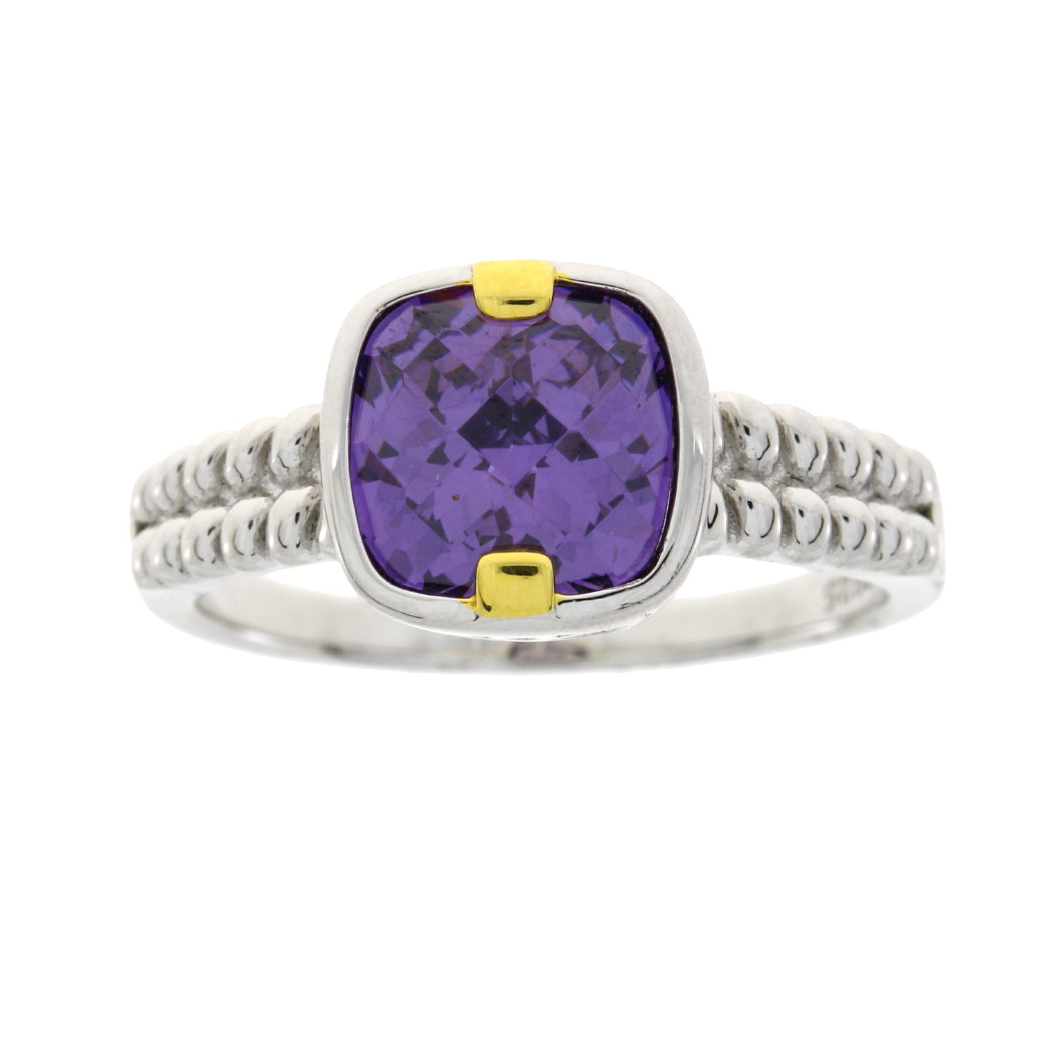Genuine Cubic Zirconium Ring Sterling Silver by Bids.com