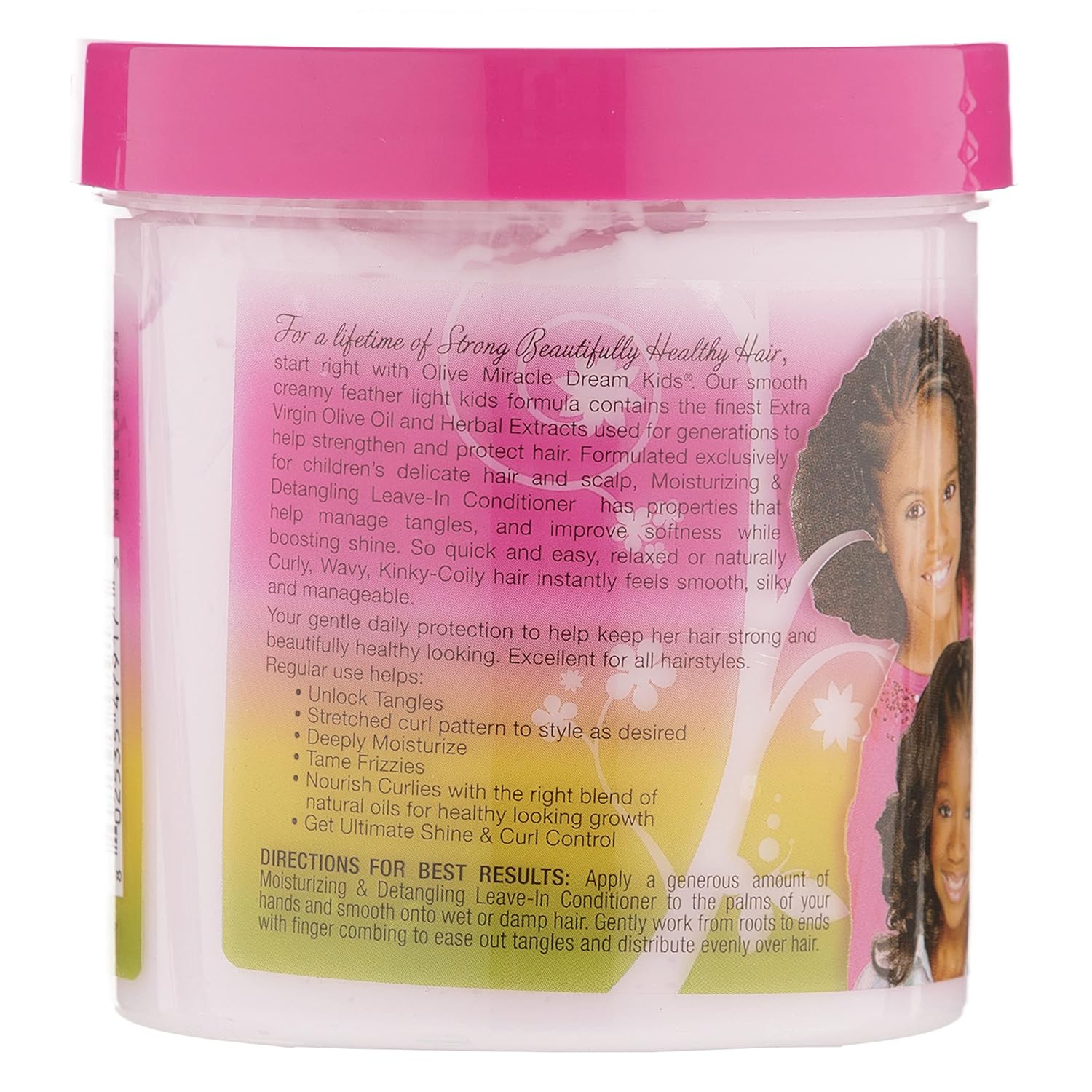 African Pride Dream Kids Olive Miracle Detangling Moisturizing Leave-In Conditioner - Contains Olive Oil, Moisturizes &amp; Nourishes Coils &amp; Hair Curls, 15 Oz