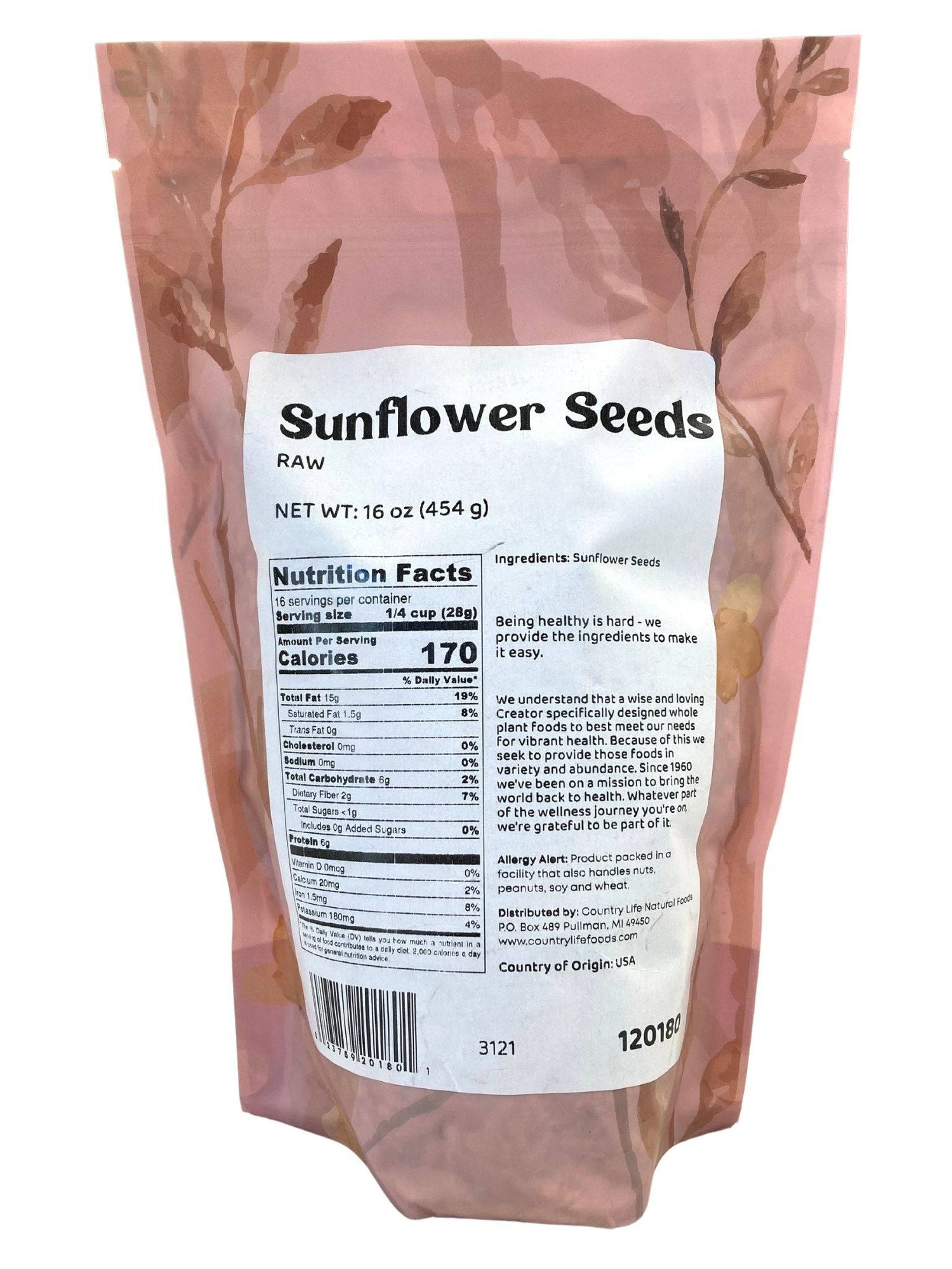 Sunflower Seeds, Raw by Country Life Natural Foods