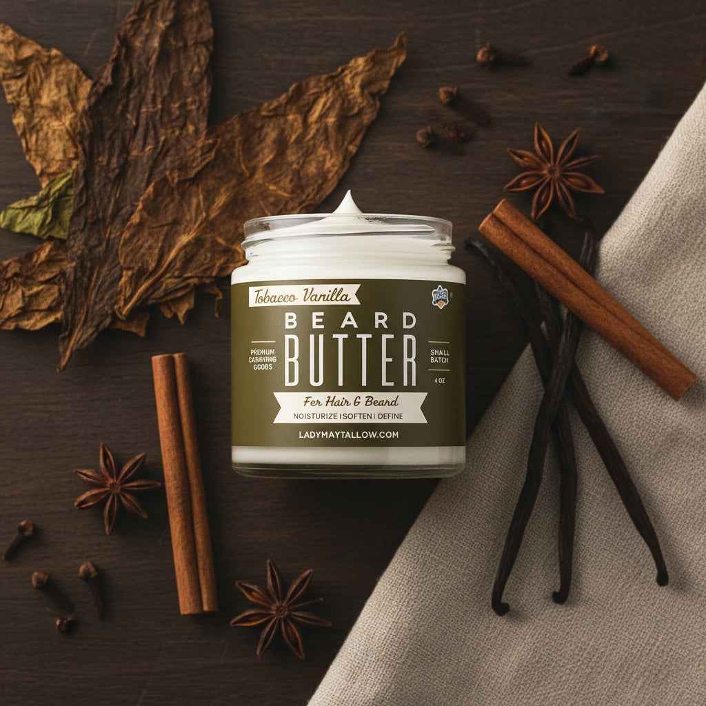 Tallow Man Tobacco Vanilla Beard + Body Butter | Men&