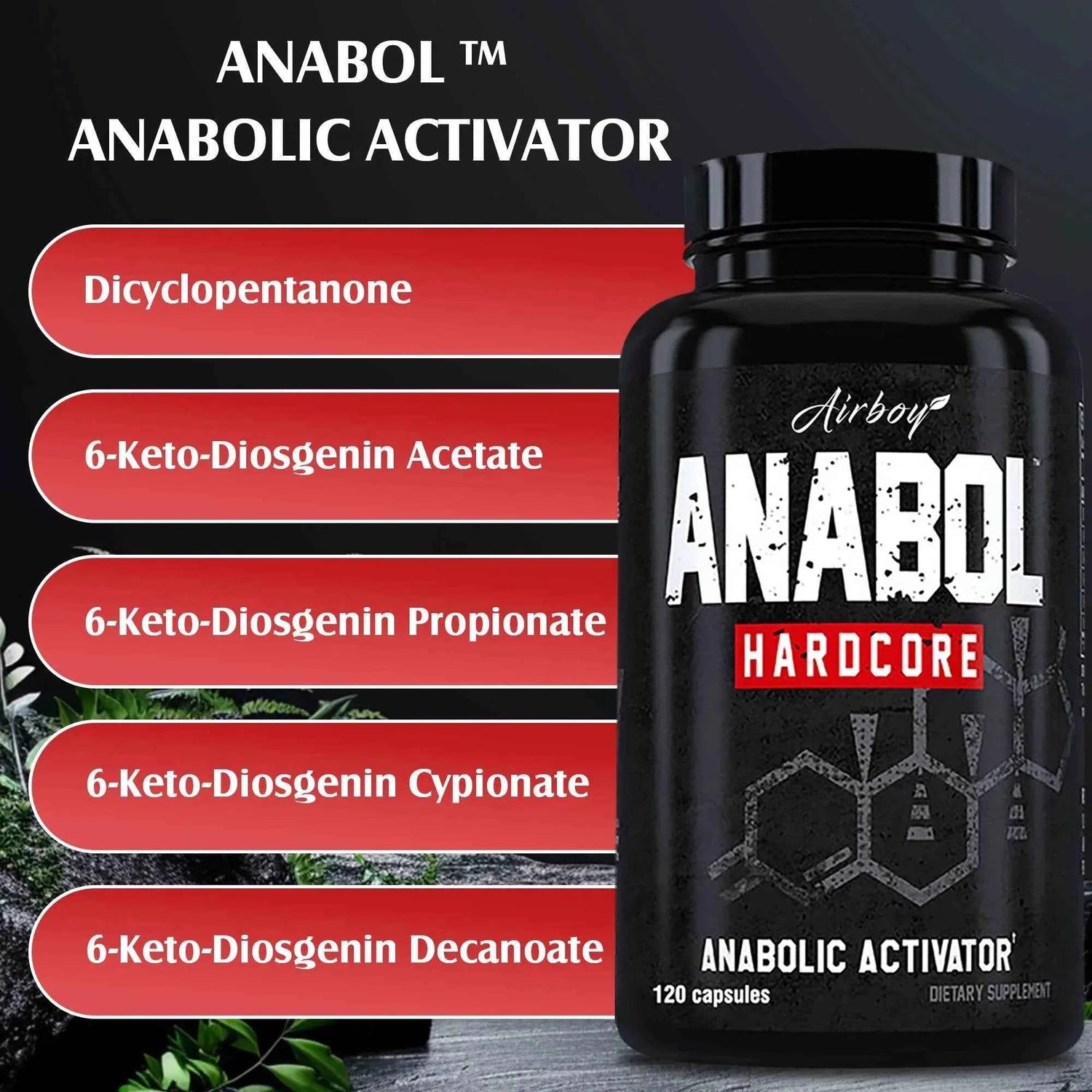 Anabol Hardcore Supplement 120 Caps – Lean Muscle &amp; Growth Support