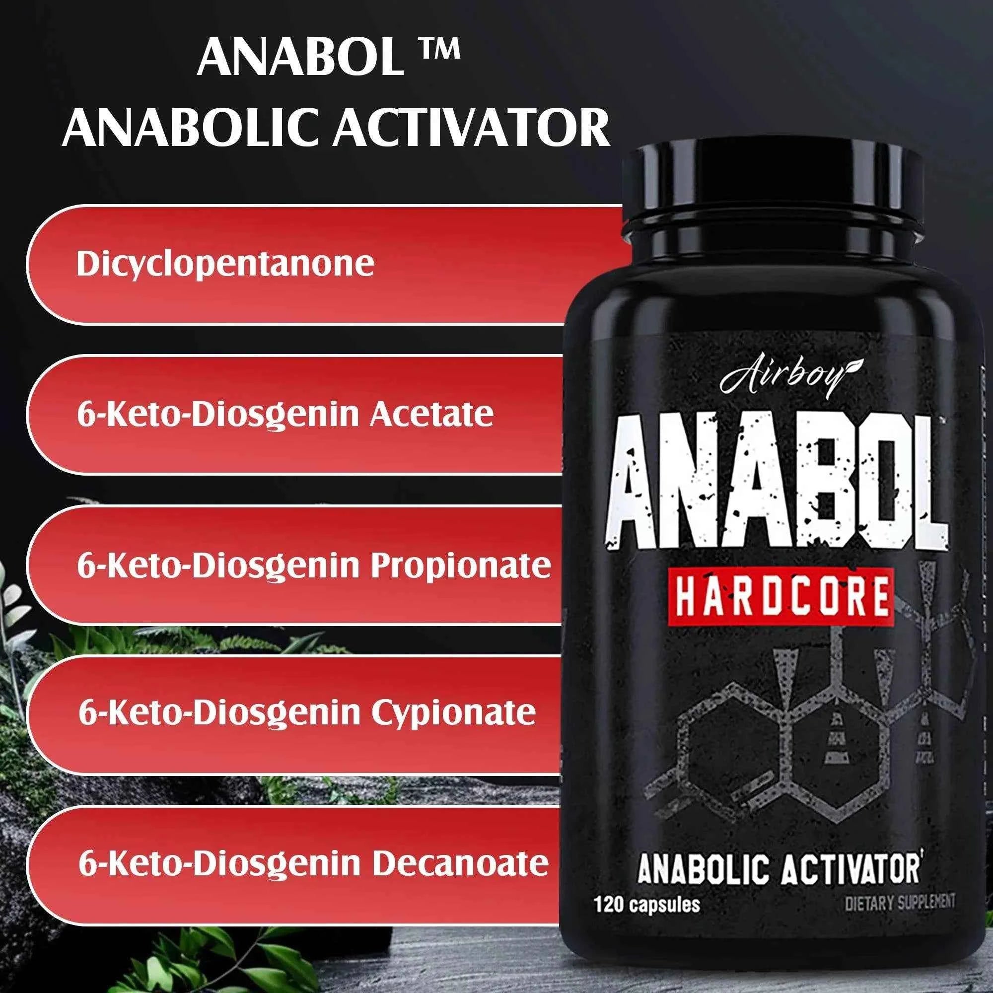 Anabol Hardcore Supplement 120 Caps – Lean Muscle &amp; Growth Support
