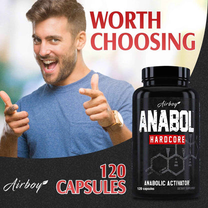 Anabol Hardcore Supplement 120 Caps – Lean Muscle &amp; Growth Support