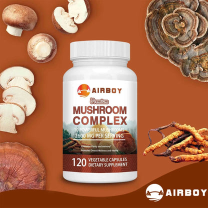 Mushroom with Lions Mane Natural Energy Supplement Capsules