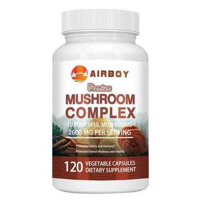 Mushroom with Lions Mane Natural Energy Supplement Capsules