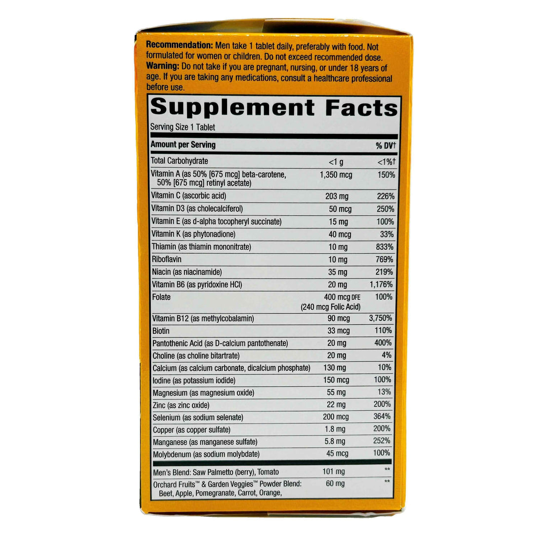 Nature’s Way Alive! Men’s 50+ Ultra Multivitamin – 60 Tablets