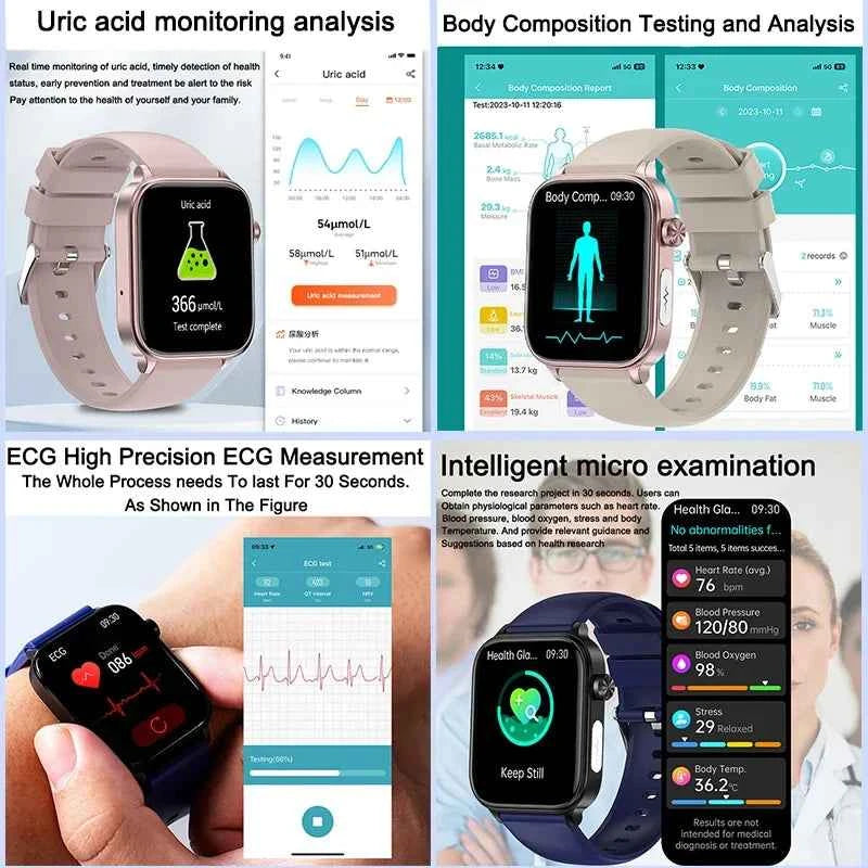 HealthPro™ All-in-One Smartwatch – ECG Monitoring &amp; AI Voice Assistant