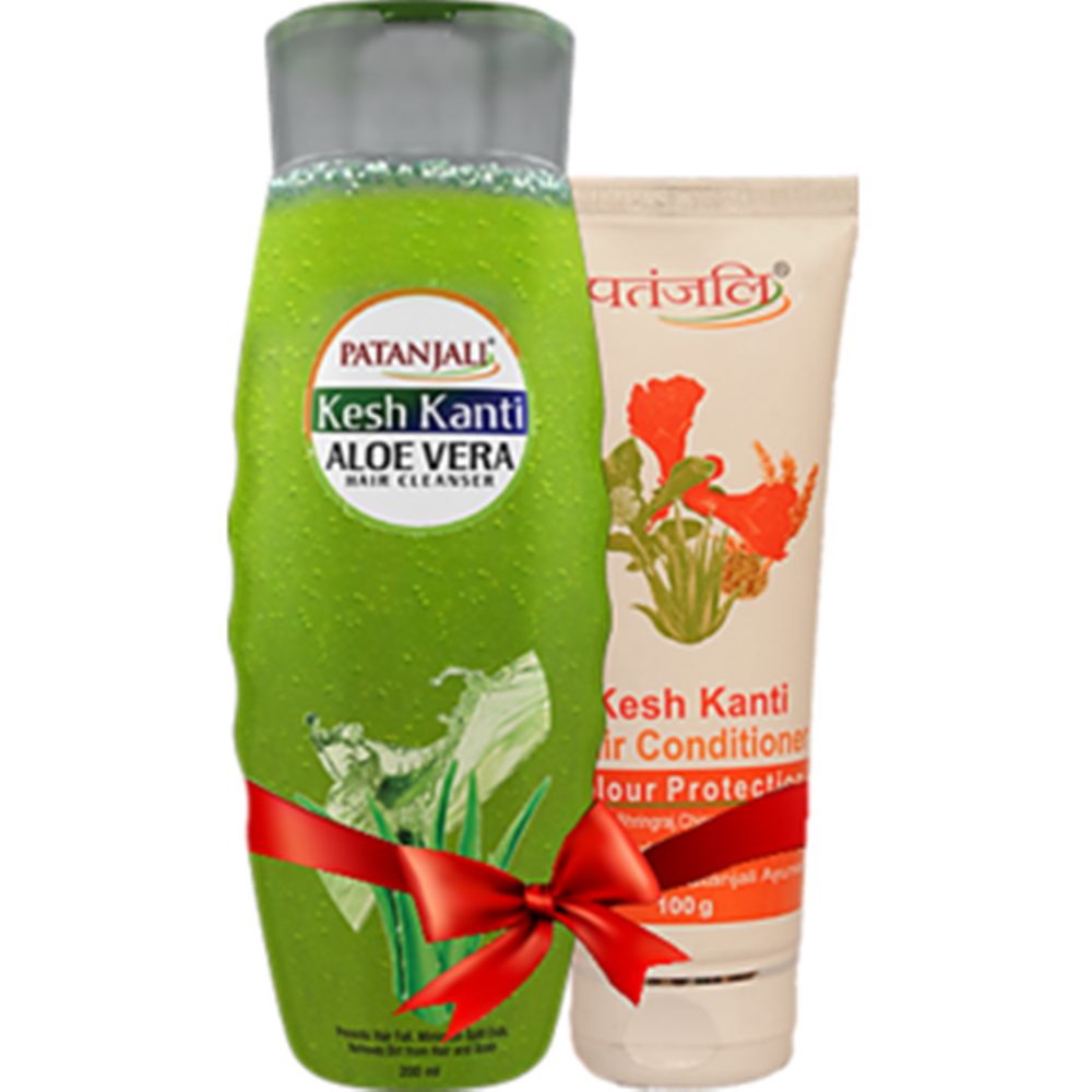Patanjali Aloevera Shampoo &amp; Colour Protection Conditioner Combo Pack