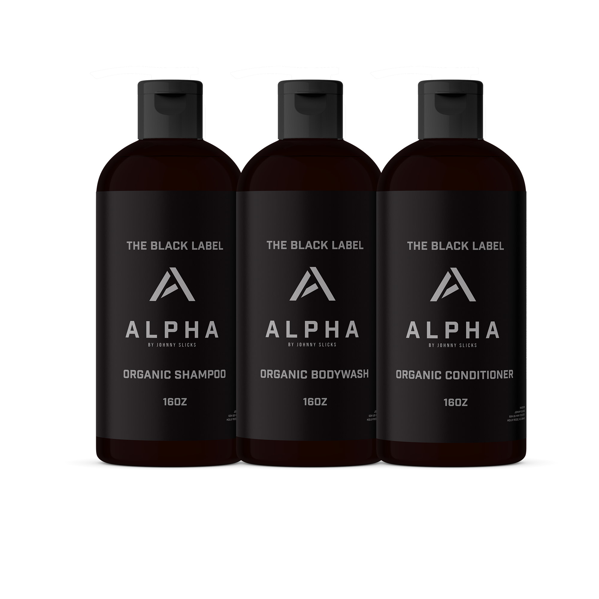 Black Label Shower Set by Johnny Slicks