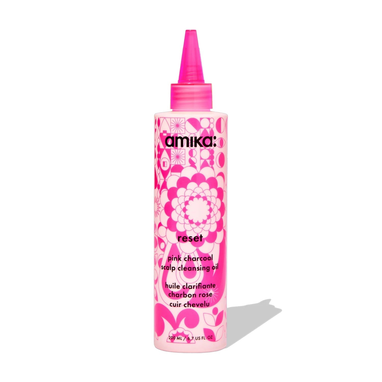 Amika Reset Pink Charcoal Scalp Cleansing Oil 6.7 Oz by Nava Beauty