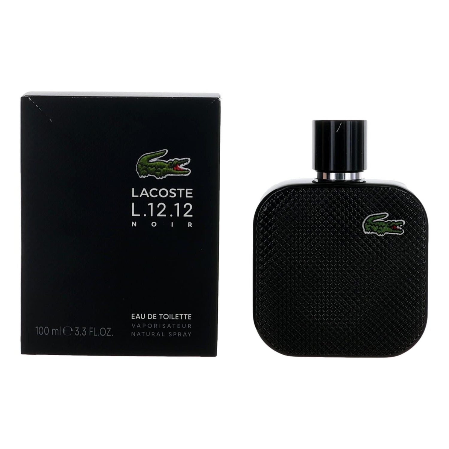 Lacose L. 12.12 Black Noir, 3.3 oz EDT Spray for Men by Avera Group