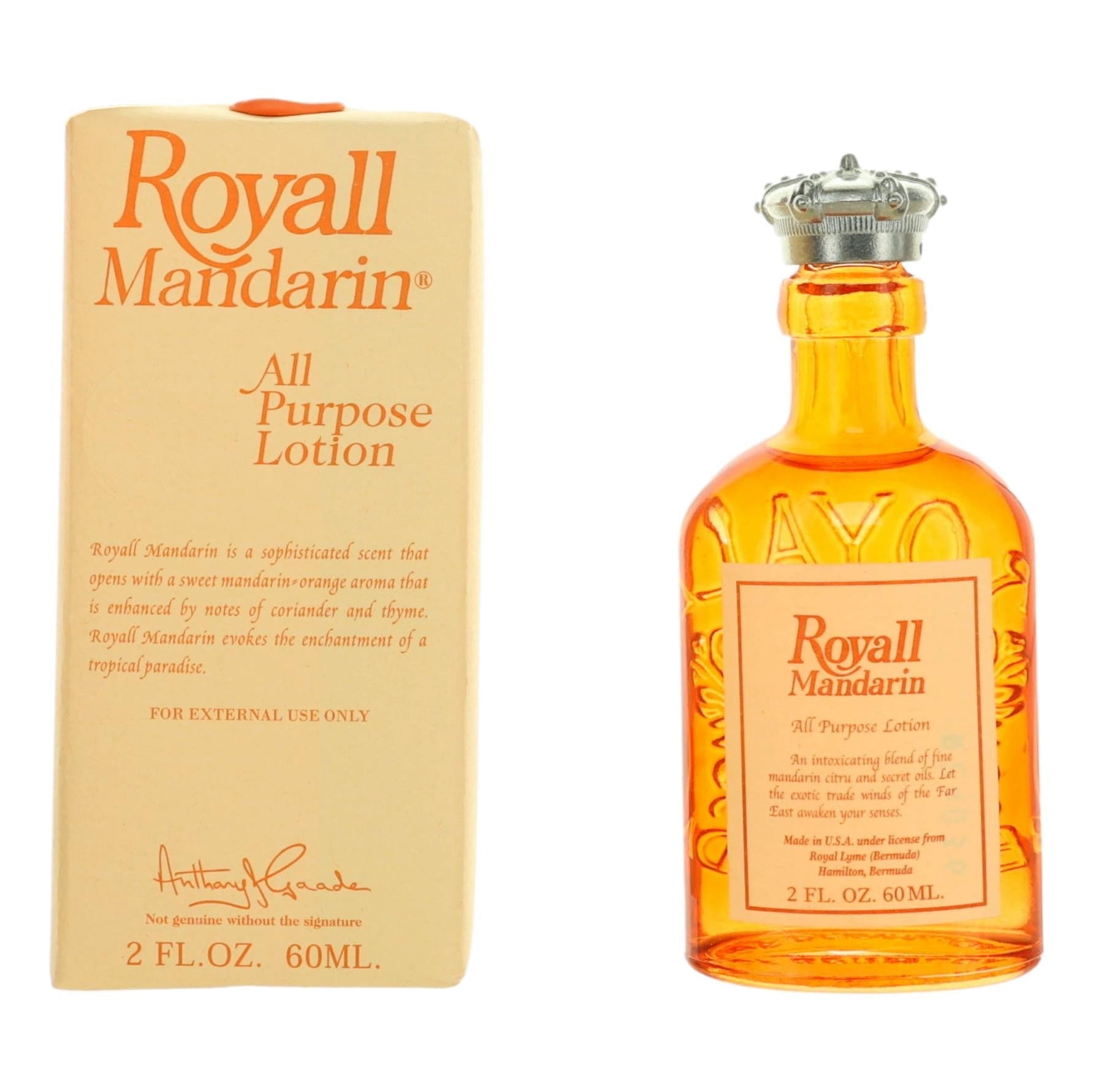 Royall Mandarin, 2 oz All Purpose Lotion for Men by Avera Group