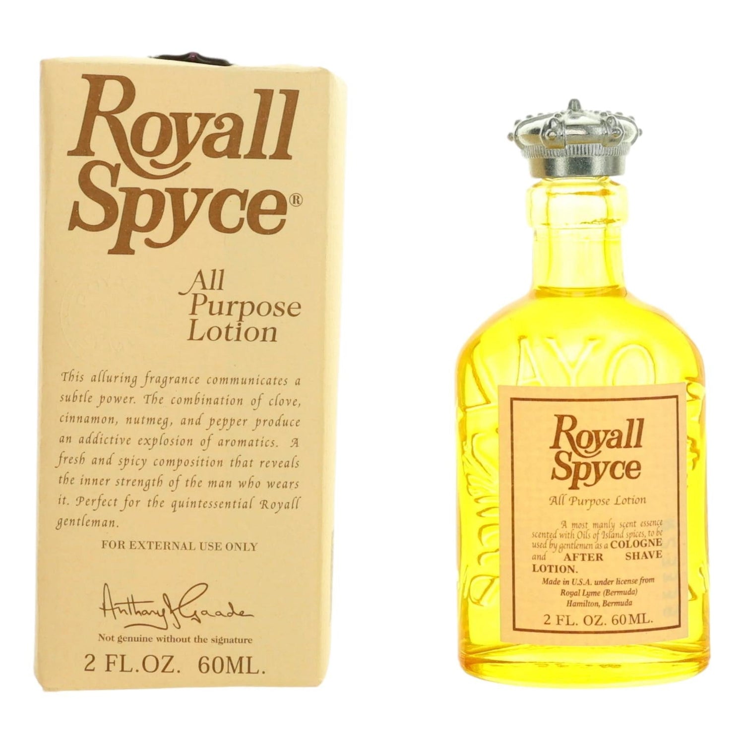 Royall Spyce, 2 oz All Purpose Lotion for Men by Avera Group