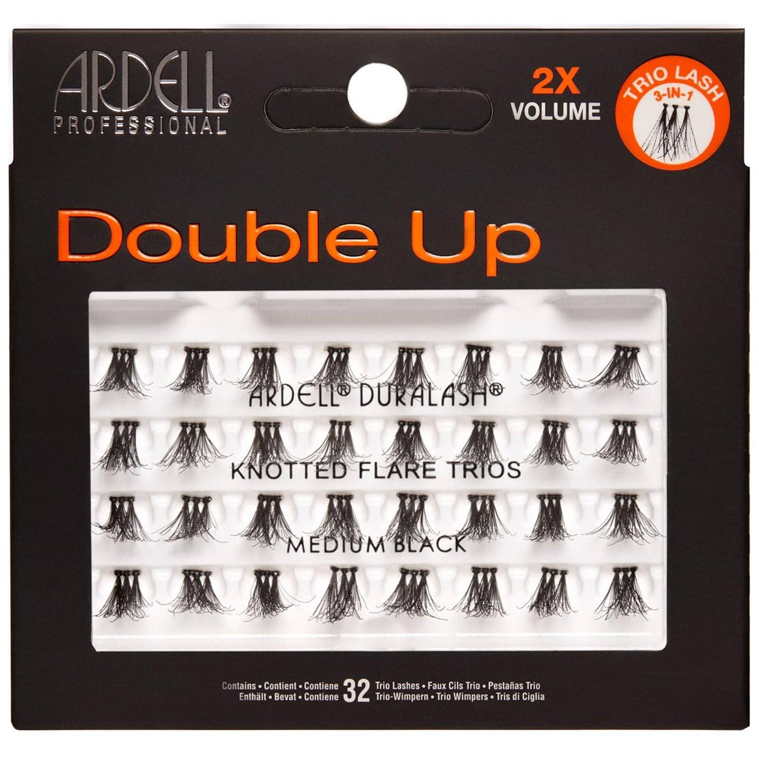 Ardell Double Up - Knotted Flare Trios - Medium Black 