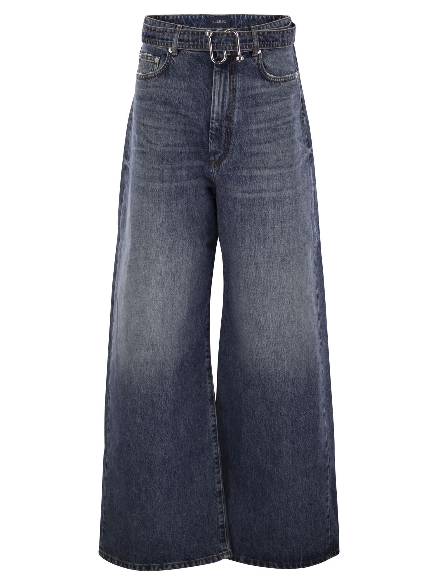 Sportmax Women Procida - Low-Waisted Oversize Denim Trousers by Luosophy