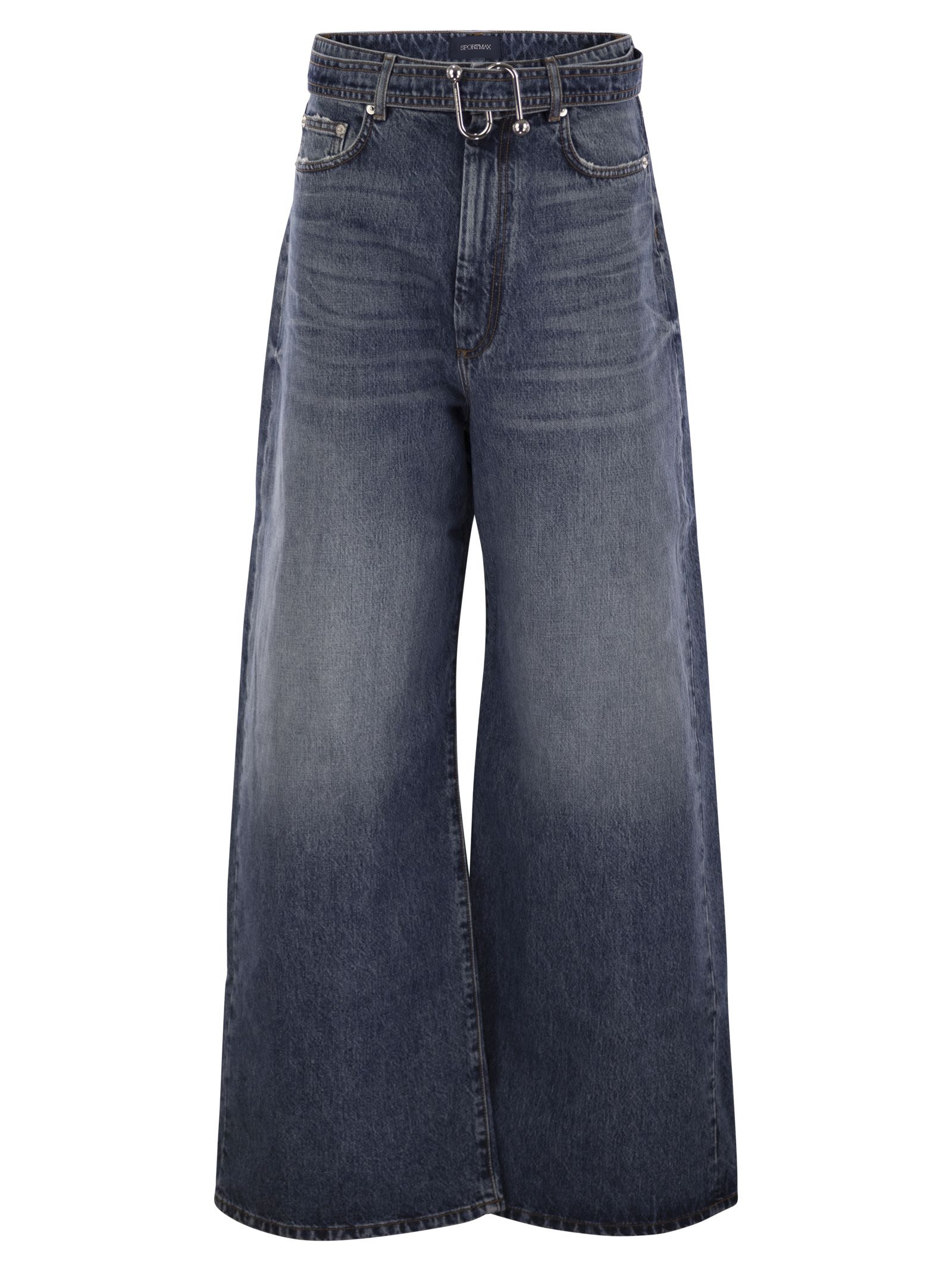Sportmax Women Procida - Low-Waisted Oversize Denim Trousers by Luosophy