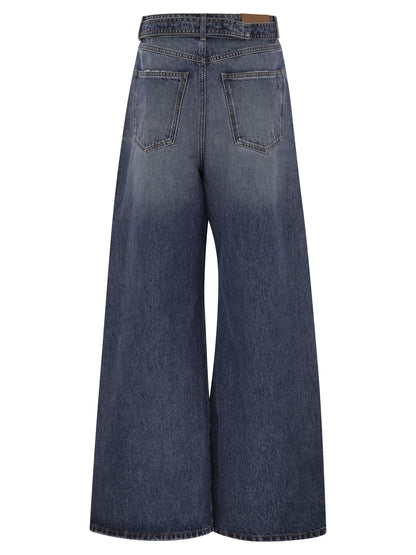 Sportmax Women Procida - Low-Waisted Oversize Denim Trousers by Luosophy