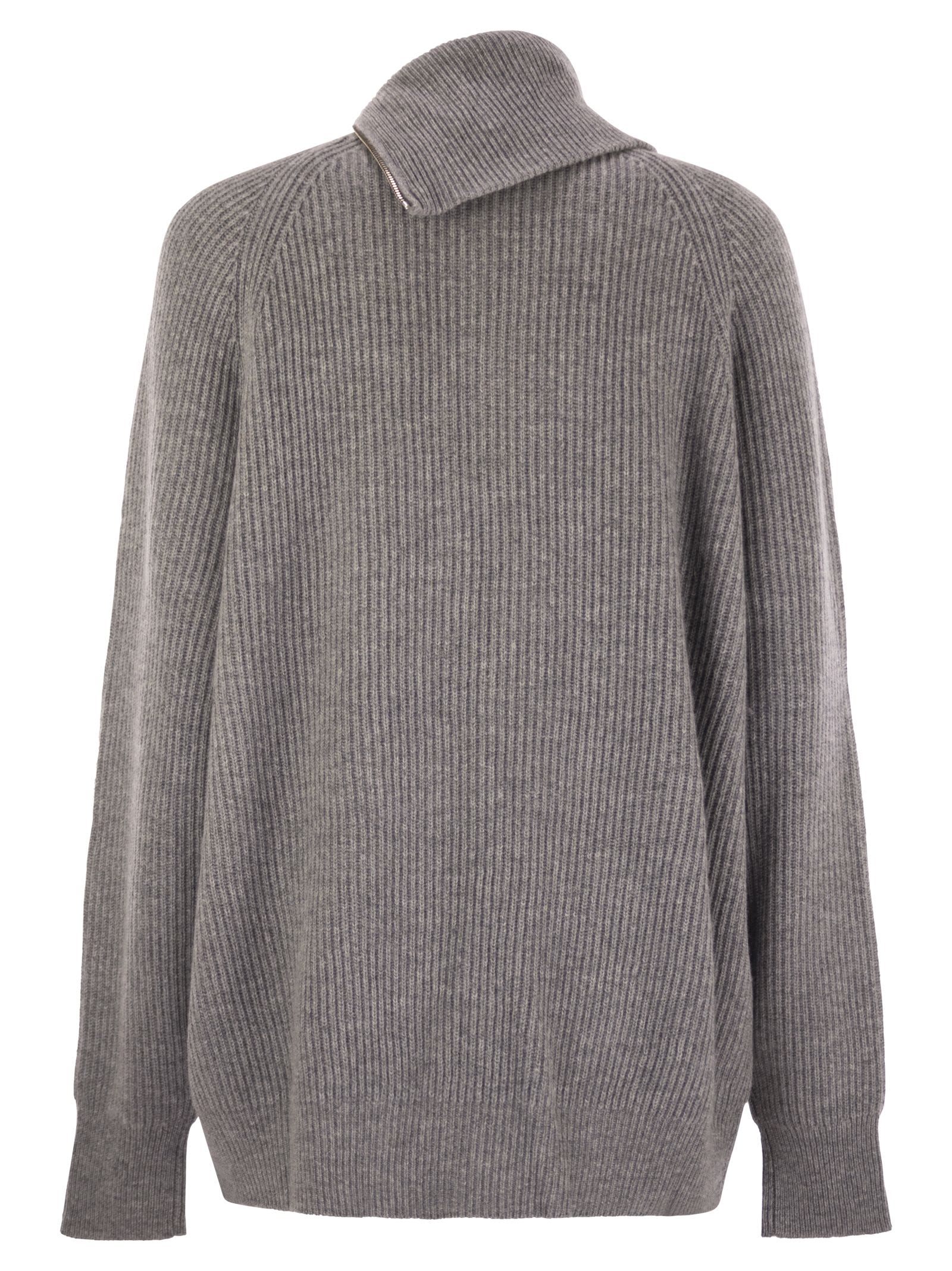 Sportmax Women Salpa - Cashmere-Blend Sweater With Zip by Luosophy