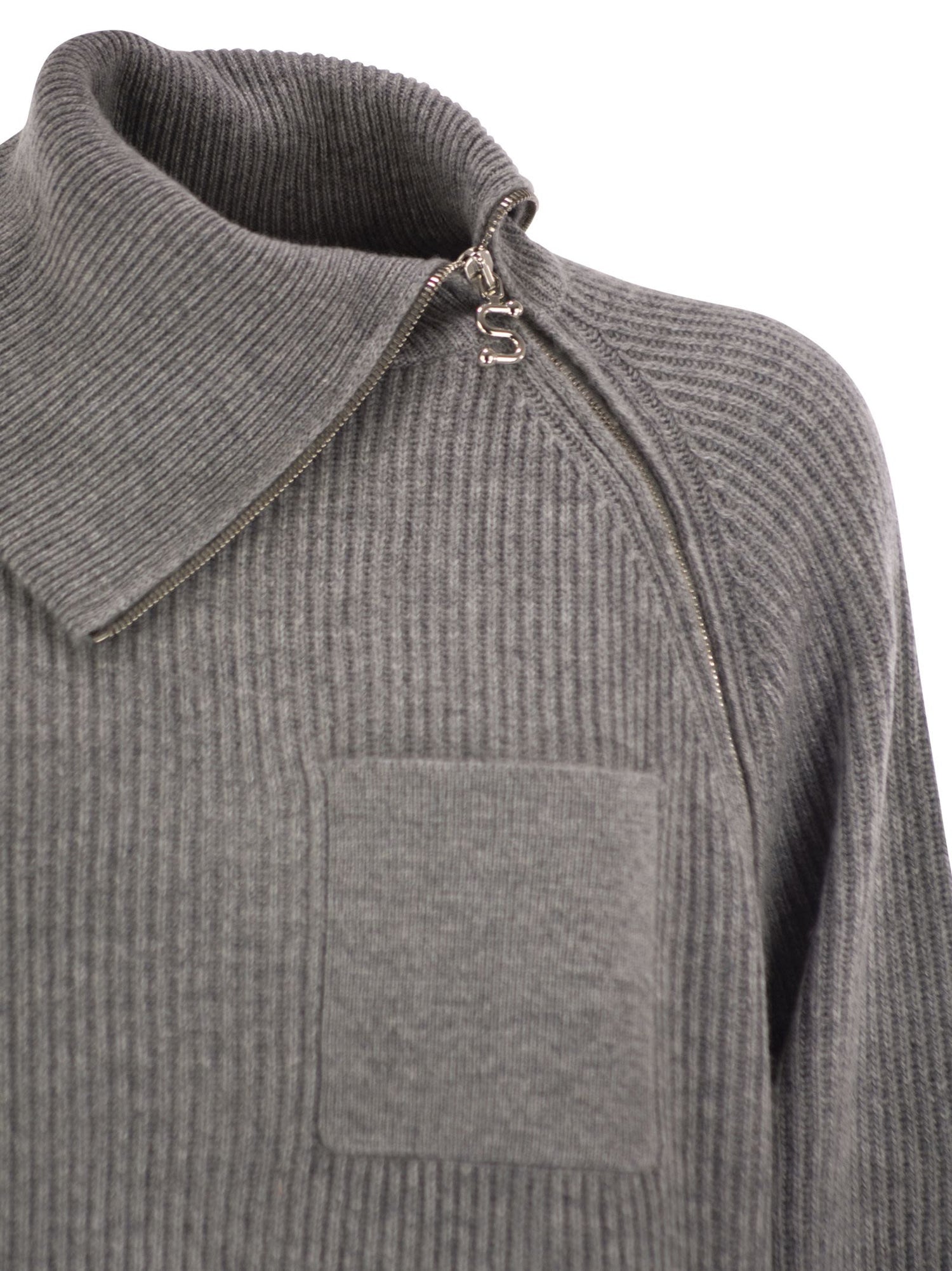 Sportmax Women Salpa - Cashmere-Blend Sweater With Zip by Luosophy