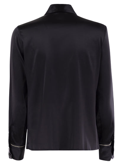Peserico Women Silk Crepe Shirt by Luosophy