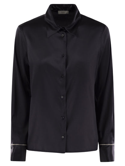 Peserico Women Silk Crepe Shirt by Luosophy