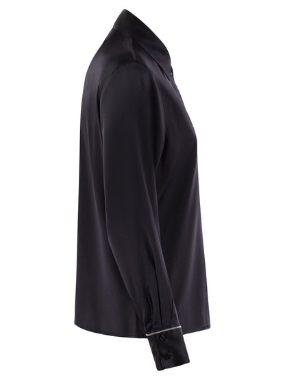 Peserico Women Silk Crepe Shirt by Luosophy