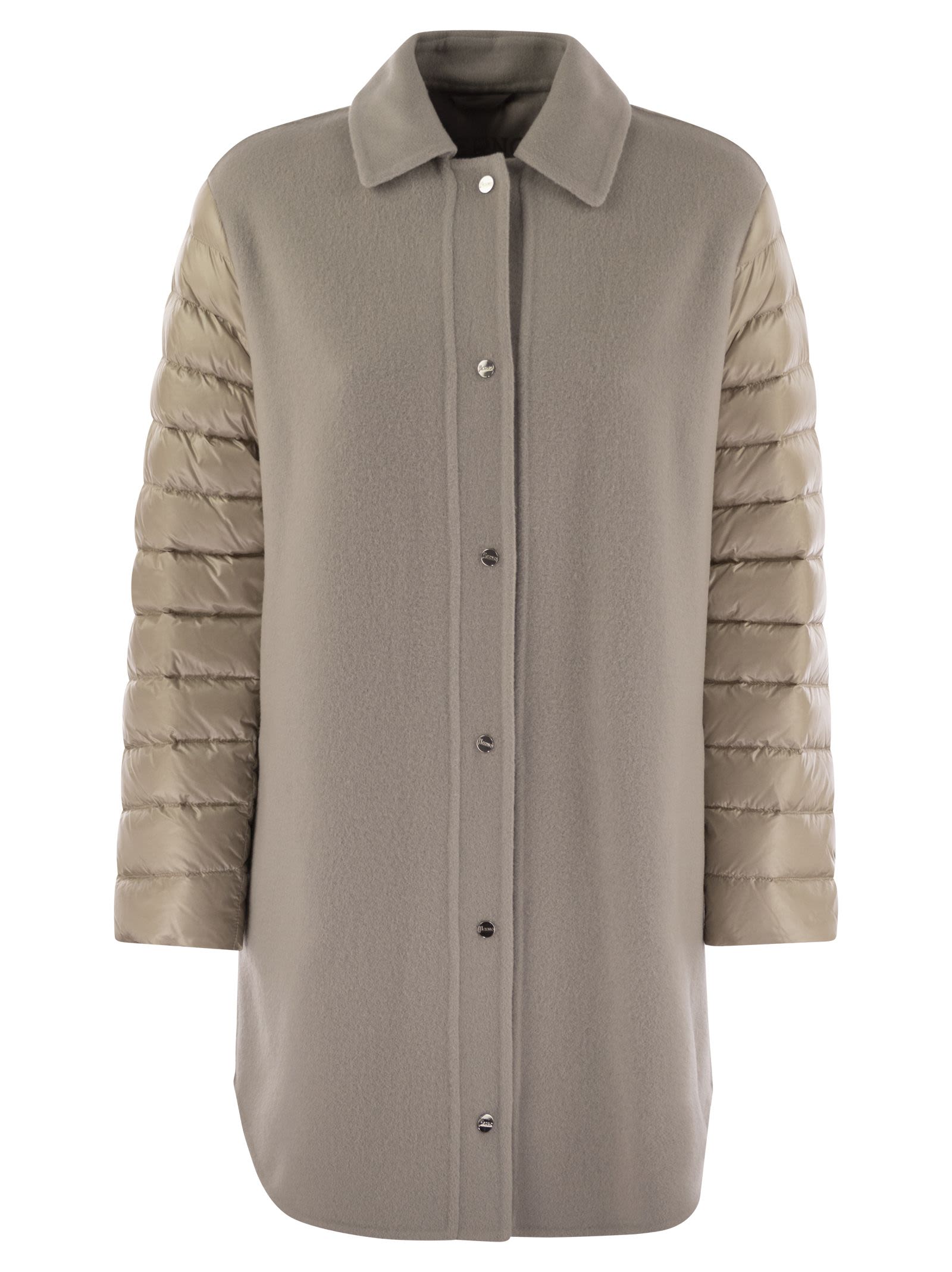 Herno Women Coat With Down Sleeves by Luosophy