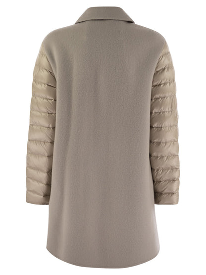 Herno Women Coat With Down Sleeves by Luosophy
