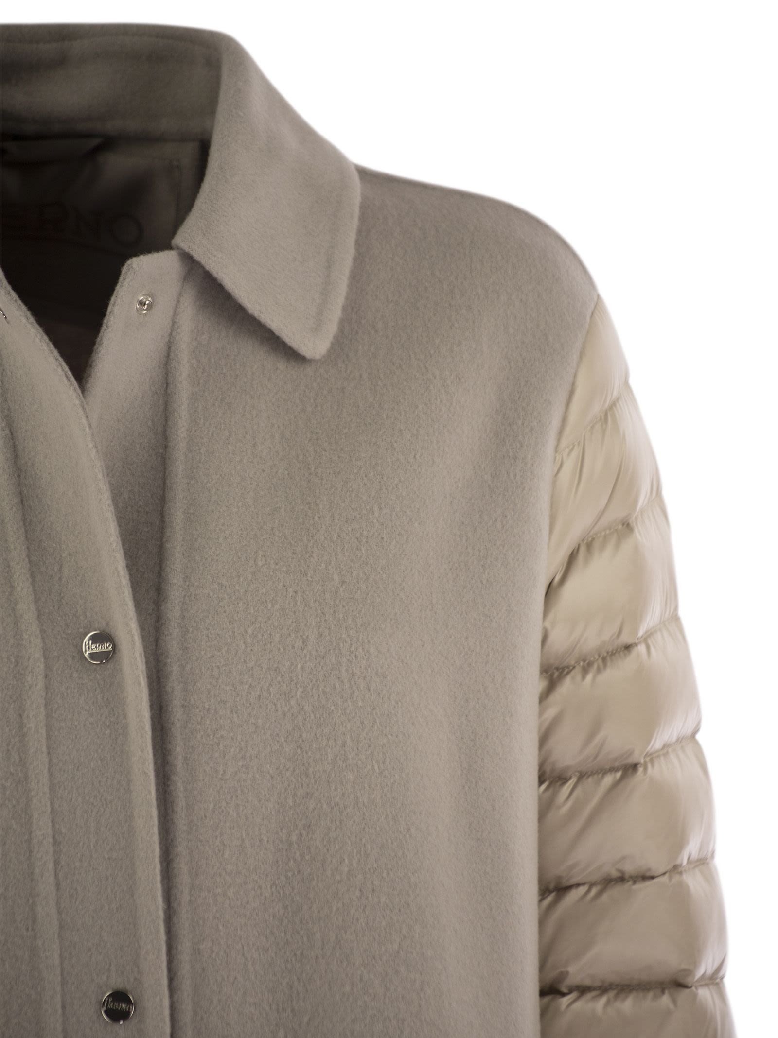 Herno Women Coat With Down Sleeves by Luosophy