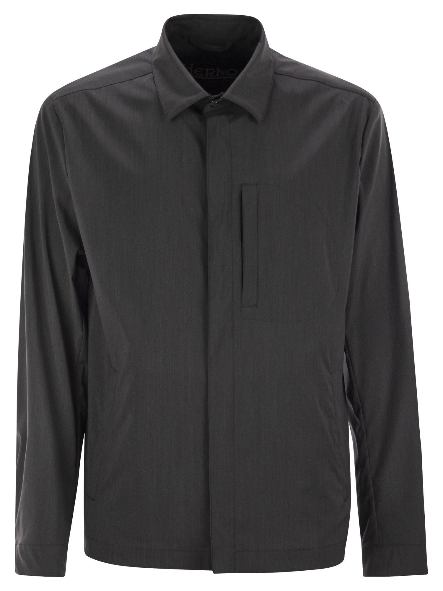 Herno Men Shirt-Cut Jacket In Tech Wool by Luosophy