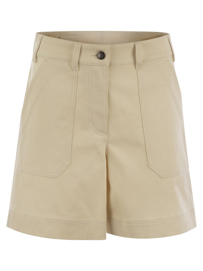 Moncler Women Cotton Gabardine Shorts by Luosophy