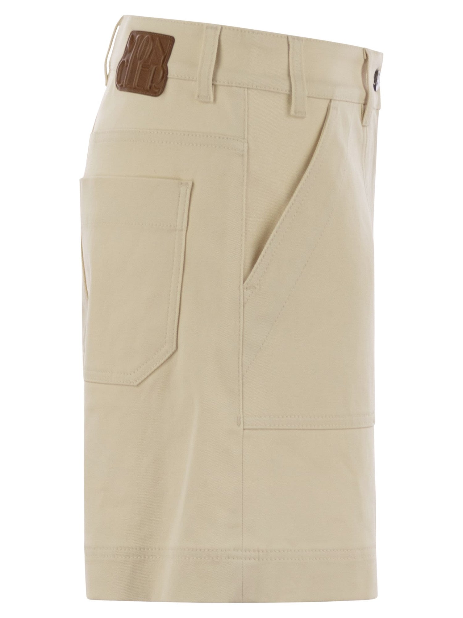 Moncler Women Cotton Gabardine Shorts by Luosophy