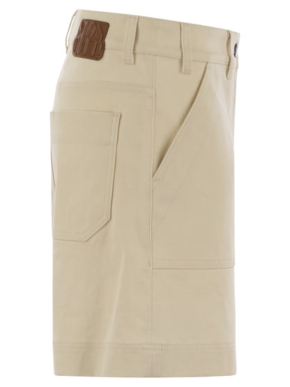 Moncler Women Cotton Gabardine Shorts by Luosophy